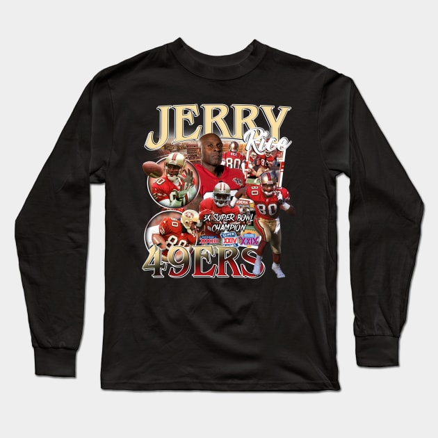 VINTAGE JERRY RICE BOOTLEG Long Sleeve T-Shirt by Chea Shepherd